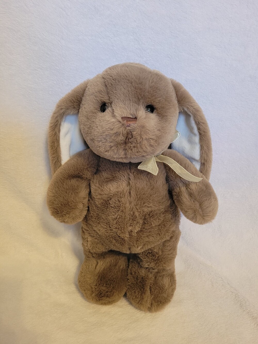 Walmart Brown Bunny Stuffed Animal/Plush With Cream Bow